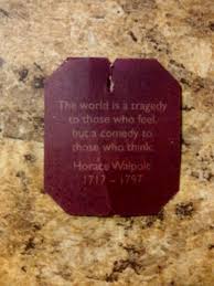 The World Is A Tragedy To Those Who Feel But A Comedy To Those Who Think Nf Vs Nt Horace Walpole Jungian P Wonderful Words Inspirational Words Cool Words