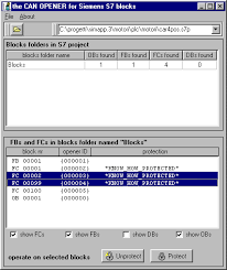 Microsoft access is used for remove the password protection of function blocks used in simatic manager siemens s7 plc. S7 Can Opener