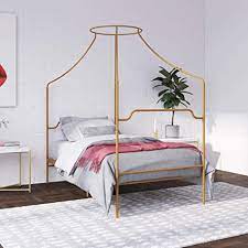 21 posts related to twin canopy bed frame. Amazon Com Novogratz 4461319n Camilla Metal Canopy Twin Size Frame Gold Bed Furniture Decor