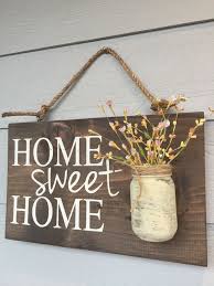 Porch Decor Home Sweet Home Rustic Front Door Sign Decor Etsy Wood Signs For Home Rustic Diy Mason Jar Crafts