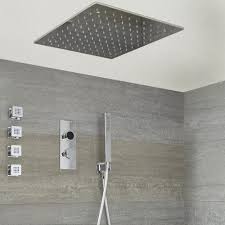 Our modern flush mount lighting supports incandescent, fluorescent, halogen bulbs, and modern led lighting. Milano Vis Chrome Thermostatic Digital Shower With Square Recessed Shower Head Hand Shower And Body Jets 3 Outlet