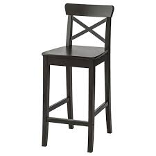 Bar stools in the kitchen can be used for a wide variety of purposes; Ingolf Bar Stool With Backrest Brown Black Ikea