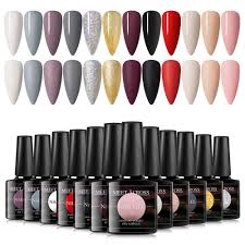 Les cheveux salon & spa. Amazon Com Meet Across Gel Nail Polish Set 12 Colors Red Pink Gold Glitter Gel Polish Kit Soak Off Uv Led Lamp Base Top Coat For Nail Art Salon Design Manicure Starter
