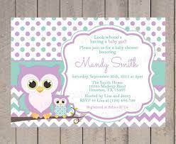 Owls Baby Shower Invitation Purple Teal And Grey Chevron Polka Dots Mom And Bab Owl Baby Shower Invitations Baby Shower Purple Purple Baby Shower Invites