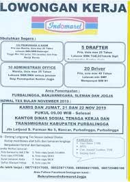 Dinas kesehatan mempunyai tugas pokok melaksanakan penyelenggaraan pemerintahan daerah dibidang kesehatan berdasarkan kebijakan. Lowongan Kerja Indomart Purbalingga Loker Purwokerto