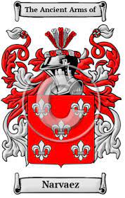A coat of arms is a heraldic visual design on an escutcheon (i.e., shield), surcoat, or tabard. Narvaez Name Meaning Family History Family Crest Coats Of Arms