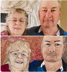 Watercolour Painting of a Cousin and her Late Husband