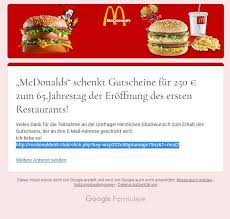 Bestellen kannst du darüber allerdings nicht. Mcdonald S Gutscheine Vorsicht Vor Datensammlern