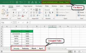 how to group and ungroup worksheets in excel with examples