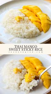 Thai Mango Sweet Sticky Rice Sweet Sticky Rice Mango Recipes Sticky Rice Recipes