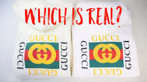 The gucci logo is often displayed in gold, a nod to the gucci brand's luxury and extravagance. Real Vs Fake Gucci Logo Hoodie Tips For Spotting Replica Gucci Youtube