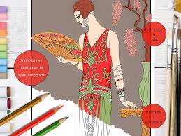 Arbor day coloring pages autumn coloring pages back to school coloring pages birthday coloring pages canada day coloring pages chinese new year christmas coloring pages cinco de mayo. Adult Fashion Coloring Book 1920s Paris Fashion Chub And Bug Illustration Wall Art And School Supplies For Kids And Babies