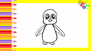 Do you want to show him how to draw a penguin step by step? How To Draw A Cute Baby Penguin Drawing For Kids Penguin Drawing Baby Penguin Drawing Drawing For Kids