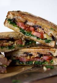 Eggplant Kale Tomato Bacon Panini Table For Two Food Recipes Eggplant Recipes