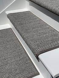 Padded Wool Carpet Stair Treads Fine Weave Herringbone Etsy Carpet Stair Treads Carpet Stairs Stair Treads