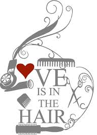 Love Is In The Hair Decal Hairstylist Beautician Cosmetologist Salon Decor Wall Hair Salon Decor Salon Decor Hairstylist Quotes