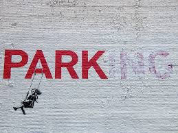 Stencil speedart of the one of the london's banksy exhibitions called 'shop until you drop' the the final version of the reproduced art is available to download for the personal use as always from. 1668x2224px Free Download Hd Wallpaper Red Park Text Girl Graffiti Banksy Stencil Park Ing Communication Wallpaper Flare