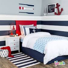 الوان غرف نوم اطفال جديدة دهانات غرف اطفال حديثة بالعربي نتعلم Kids Nautical Room Boys Room Nautical Bedroom Design