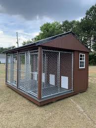 4-Bay Steel Dura-Slat Dog Kennel