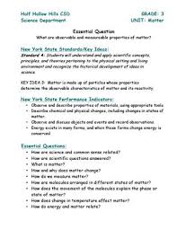• as temperature and pressure change, substances change from one phase to another. Grade 3 Matter Unit By Half Hollow Hills Schools Issuu
