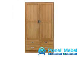 Spesifikasi lemari pakaian kayu 2 pintu, lemari pakaian kayu, lemari pakaian minimalis, lemari pakaian sliding, harga lemari pakaian Lemari Pakaian Minimalis 2 Pintu 100 Kayu Jati Planet Mebel Jepara