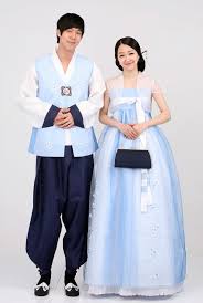Blue Hanbok Wedding Hanbok Traditional Korean Dress Modern Hanbok Hanbok For Men Gaya Model Pakaian Model Pakaian Gaun