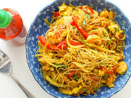 Curried Singapore Noodles Probably Not From Singapore Still Delicious Singapore Noodles Singapore Rice Noodles Rice Noodle Recipes