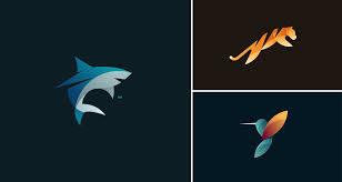 Beautiful Vibrant Animal Logos Based On The Golden Ratio Animal Logo Negative Space Artwork Negative Space Art