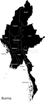 Navigate myanmar map, myanmar country map, satellite images of myanmar, myanmar largest cities map with interactive myanmar map, view regional highways maps, road situations, transportation. Black Union Of Myanmar Burma Map Stock Vector Colourbox