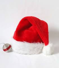 Femme au chapeau de père noël rouge. Bonnet De Pere Noel Petit Citron
