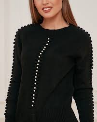 Boncuk Detayli Bisiklet Yaka Kazak Urun Kodu Vknga0046 Urun Fiyati 89 95 Vikingjeans Vikingjeanswoman Trendyol In 2020 Women Jeans Fashion Women