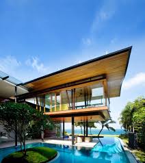 Sejuknya desain rumah tropis modern 3 lantai 4 kamar tidur di lahan 12 x 18,5 meter. Concept 36 Tropicalhouse Design