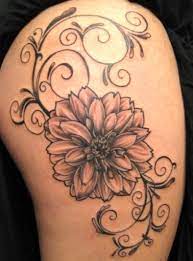 Love The Scrollwork Tattoos Dahlia Tattoo Flower Tattoo Drawings