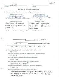 Box and whisker plot worksheets have skills to find the five number summary to make plots to read and interpret the box and whisker plots to find the quartiles range inter quartile range and outliers. Interpreting Box And Whisker Plots Worksheet Bw2