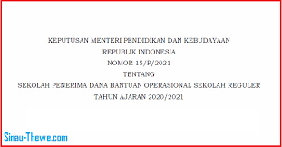 Mysumber difahamkan, permohonan ini hanya merupakan. Daftar Sekolah Penerima Dana Bos Reguler Tahun 2020 2021 Sinau Thewe Com