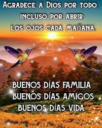 Check spelling or type a new query. Nora Pina Ghazzaoui No Twitter Buenos Dias Familia Buenos Dias Amigos Buenos Dias Hermanos Buenos Dias Mundo Buenos Dias Vida Gracias Mi Senor Por Este Nuevo Dia Esta Nueva Oportunidad De