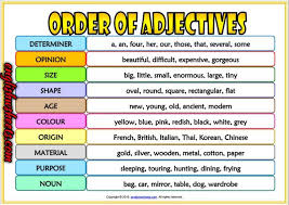 Check spelling or type a new query. Order Of Adjectives Grammar Quizizz