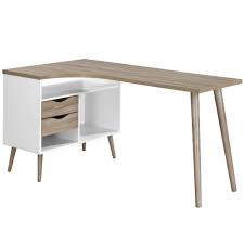 Vonhaus L Shaped Computer Desk Scandinavian Nordic Style Corner Workstation 5056115716539 Ebay