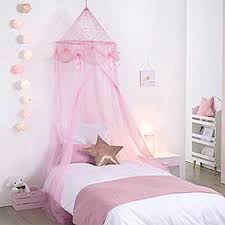 Betthimmel Fur Madchen Prinzessin Rosa Mit Sternen Amazon De Kuche Haushalt Bett Dekor Betthimmel Haus Deko