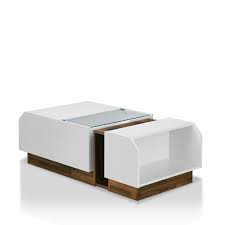 How to build a coffee table with storage. Furniture Of America Testa White With Walnut Storage Coffee Table Coffee Table With Storage Contemporary Coffee Table Walnut Coffee Table