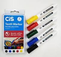 Caneta Permanente Para Tecido Textil Marker 5 Cores - O ...