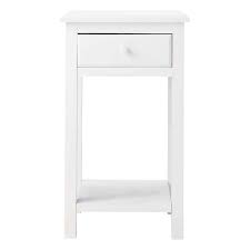 White Bedside Table With 1 Drawer Pastel Maisons Du Monde White Bedside Table Wooden Bedside Table Small Bedside Table