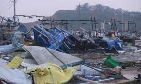 On may 14th, the caidian and jingkai districts of wuhan, hubei province, were hit by a category 9 tornado with wind speeds of up to 23.9 meters. China Tornadoes Kill 10 Injure Hundreds China The Guardian