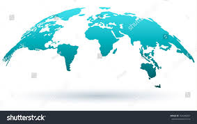 World Map Isolated On White Background In Bright Blue Color And Modern Flat Design Vector Illustration White Vector Illustration White Background Illustration