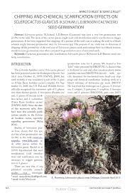 Seeds of lophophora williamsii and san pedro can germinate all year long in an. Pdf Chipping And Chemical Scarification Effects On Sclerocactus Glaucus K Schum L D Benson Cactaceae Seed Germination