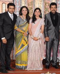 Karthi Wedding Photos With Surya And Jyothika Google Search Indian Celebrities Indian Fashion Elegant Saree