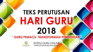 Teks perutusan hari guru menteri pendidikan 2019. Kumpulan Unik Teks Ucapan Ketua Pengawas Sempena Hari Guru 2019 Informasi Masa Kini