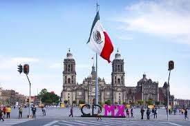 El zócalo o plaza de la constitución se localiza en el corazón del centro histórico, en el primer cuadro de la ciudad. Mexico Mexico City Metropolitan Cathedral Zocalo Main Plaza Mexican Flag Cdmx Letters City O Photographic Print John Coletti Art Com