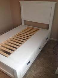 Steps to build a platform bed. Farmhouse Storage Bed With Drawers Twin And Full Ana White
