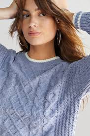 Francesca's Corie Cable Cutout Sweater